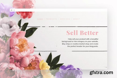 CreativeMarket Floral Peonies Collection [20% OFF] 2303528