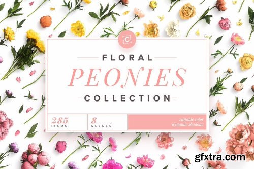 CreativeMarket Floral Peonies Collection [20% OFF] 2303528