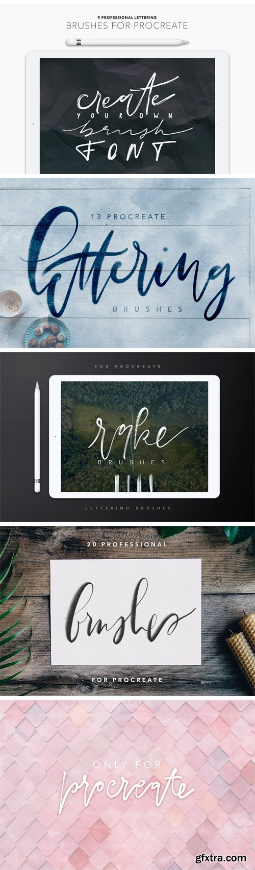 CM - Procreate Lettering Brush Bundle 2392079