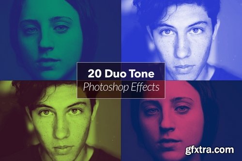 10+ Duo Tone Photoshop Effects