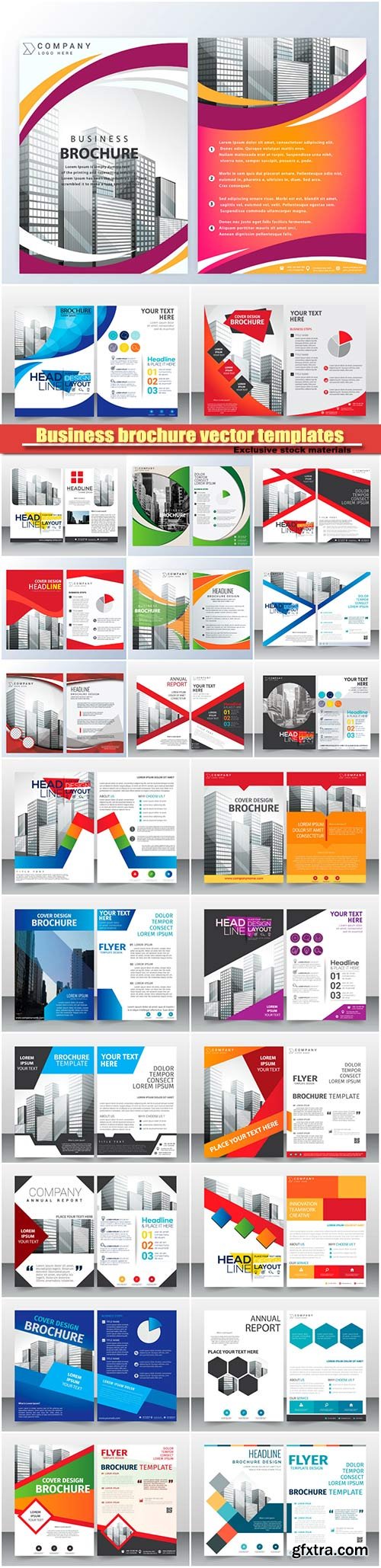 Business brochure vector templates design