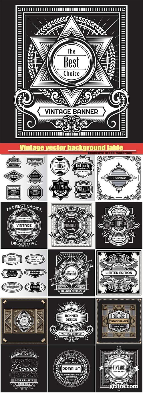 Vintage vector background lable design template