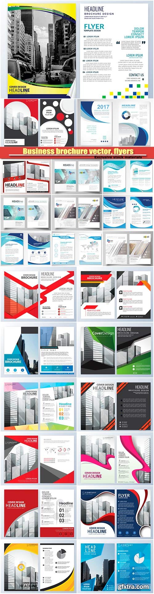 Business brochure vector, flyers templates