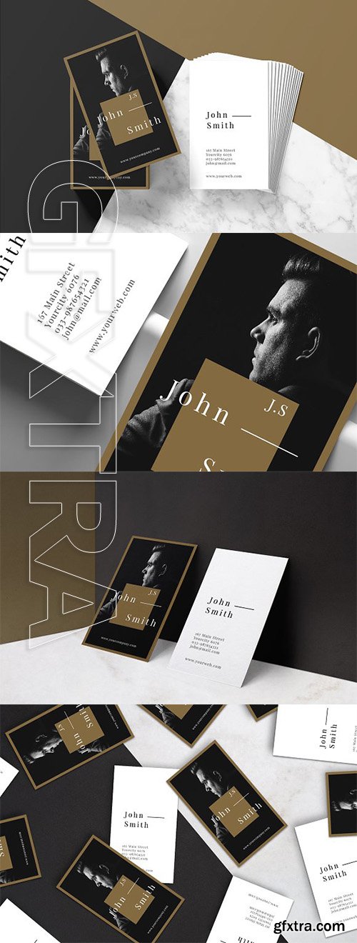 CreativeMarket - Minimal Gold Business Card 2441815