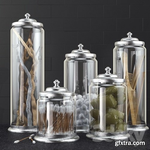 Bathroom decoration jars set 2