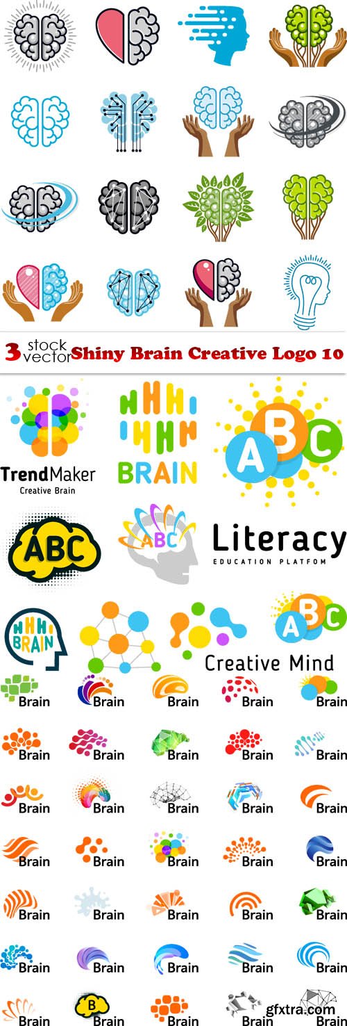 Vectors - Shiny Brain Creative Logo 10