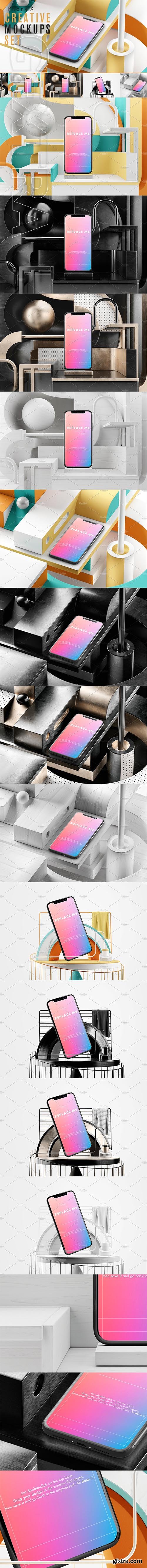 CreativeMarket - iPhone X Creative Mockups Set 2444925