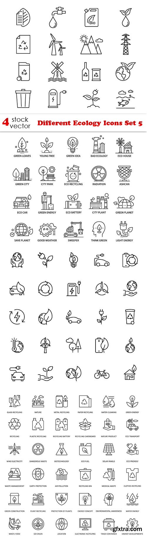 Vectors - Different Ecology Icons Set 5