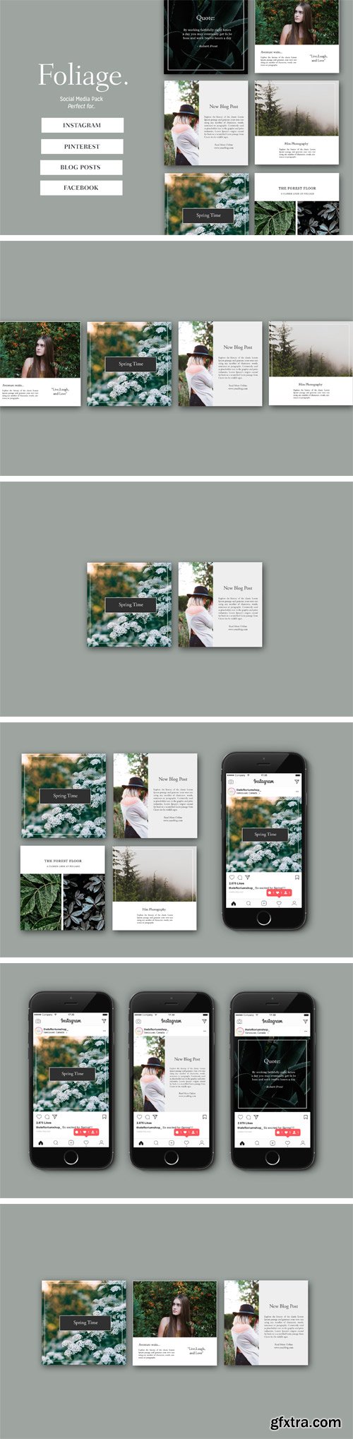 CM - Foliage Instagram Social Media Pack 2371597