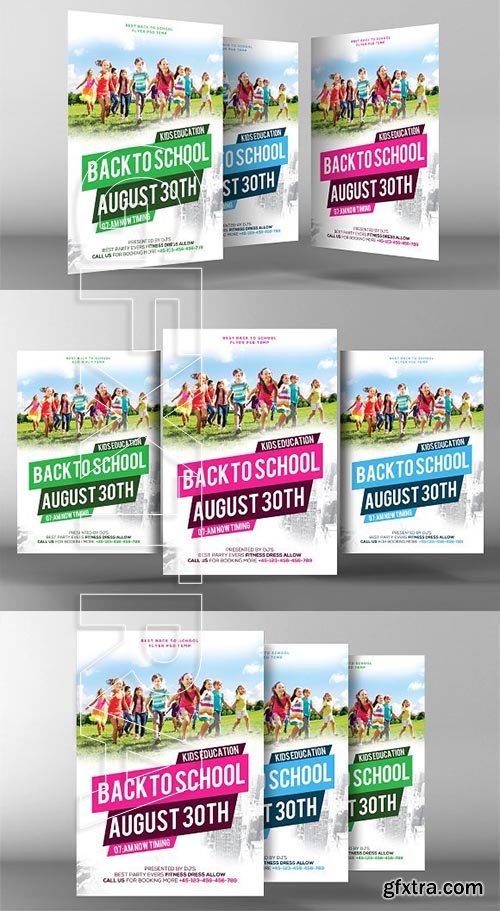 CreativeMarket - Back to School Flyer Template 2172150