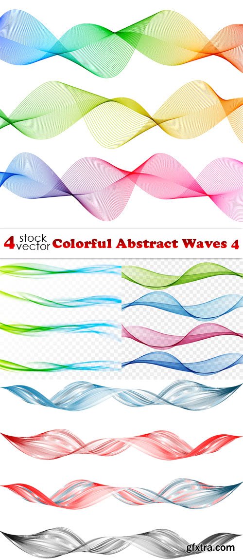 Vectors - Colorful Abstract Waves 4