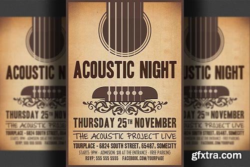 CreativeMarket - Acoustic Night Flyer Template 2196121