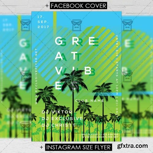 Great Vibes – Premium A5 Flyer Template