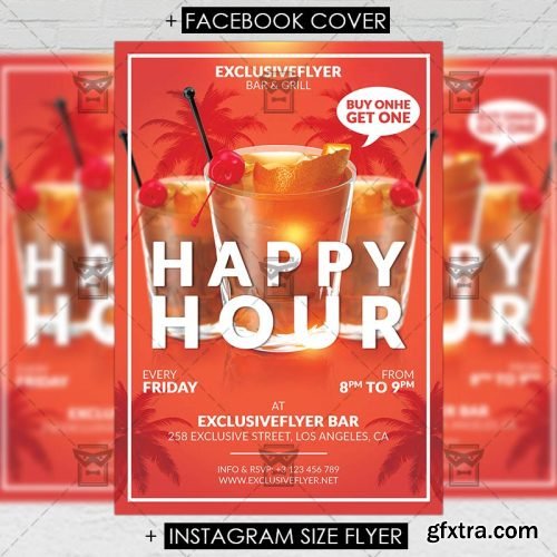Happy Hours – Premium A5 Flyer Template