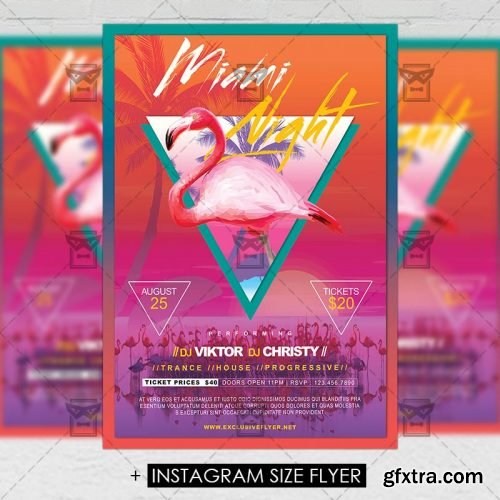 Miami Night – Premium A5 Flyer Template