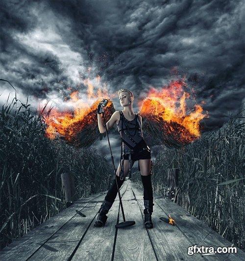 Create an Angel on Fire in Photoshop