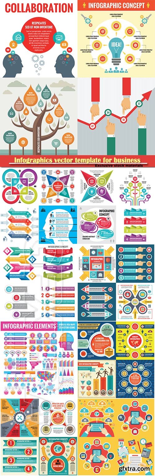 Infographics vector template for business presentations or information banner # 59