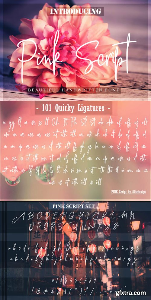 Pink Handwritten Script Font