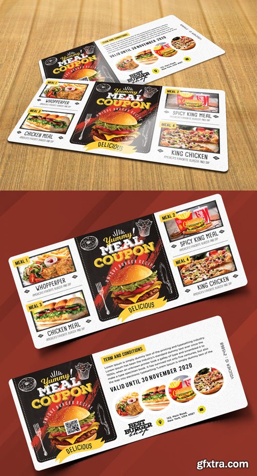 Food Voucher Design PSD Template