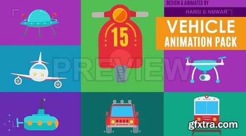 15 Vehicle Animations Pack - Motion Graphics 75287