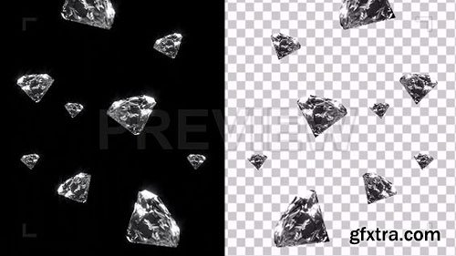 Shiny Diamonds With Alpha Channel - Motion Graphics 75497