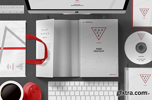 Book Cover Mockup Scene PSD