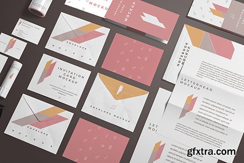 Branding Stationery Mockup Scene PSD