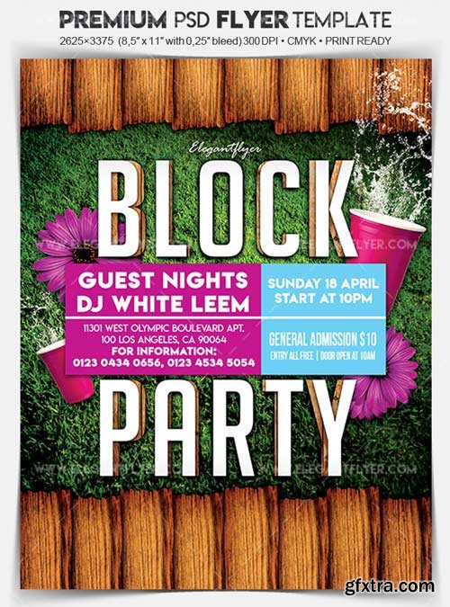 Block Party V1 2018 Flyer PSD Template