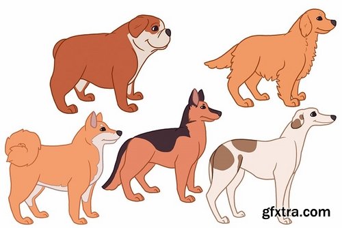 CM - 16 Dog breed illustrations 2373320