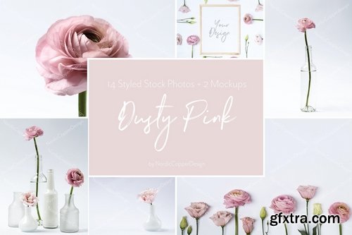 CM - Dusty Pink  Floral Styled Stock 2374716