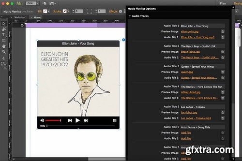 CM - Music Playlist Adobe Muse Widget 2380981