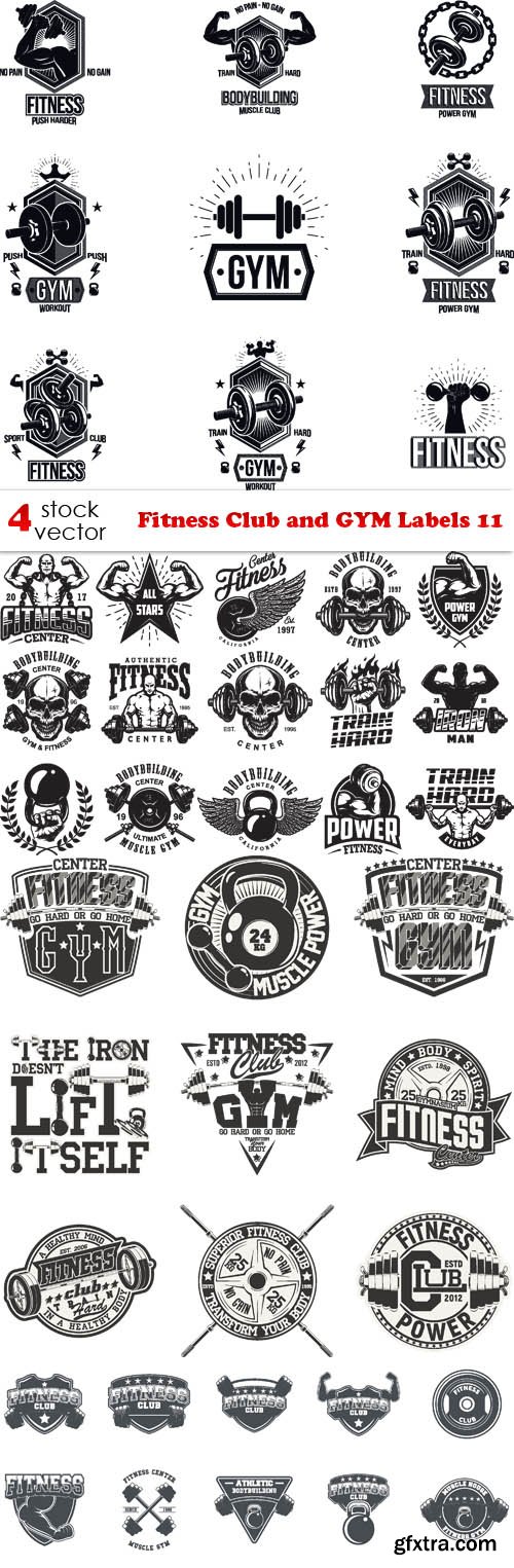 Vectors - Fitness Club and GYM Labels 11