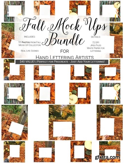 CM - Fall Mock Up Bundle | Hand Lettering 2047965