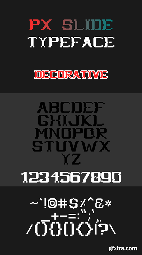 PX Slide Decorative Font