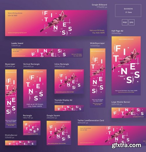 CreativeMarket Mega Bundle | Fitness Training Gym 2381054