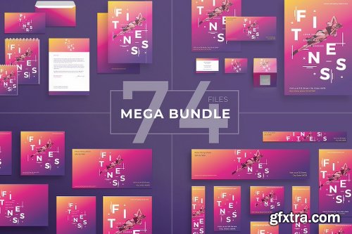 CreativeMarket Mega Bundle | Fitness Training Gym 2381054