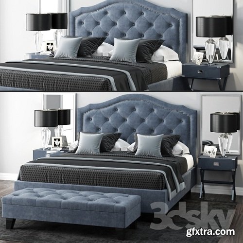 Bed LuXeo Brentwood Queen Tufted