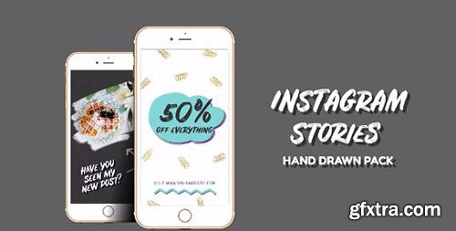 Instagram Stories Hand Drawn Pack - Premiere Pro Templates 77038