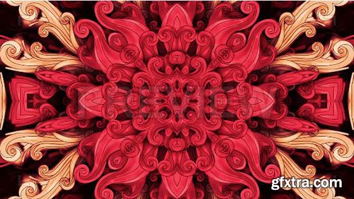 Kaleidoscopic Flower VJ Background - Motion Graphics 75566