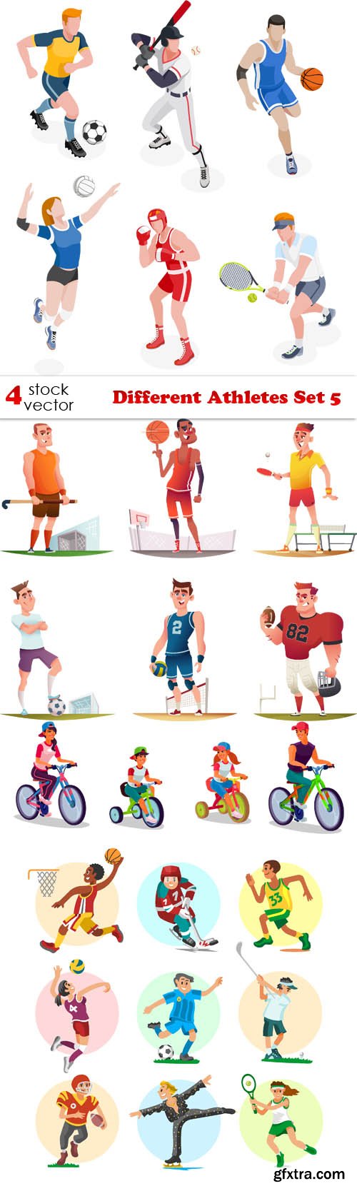 Vectors - Different Athletes Set 5