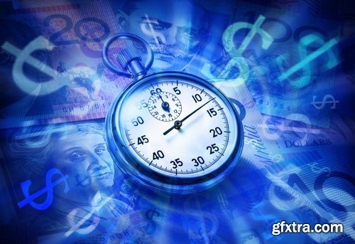 Time conceptual illustration of a clock dial is 25 HQ Jpeg