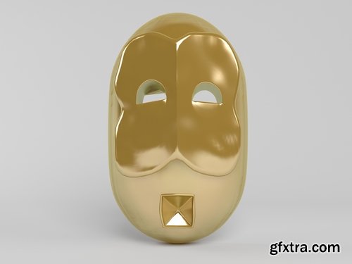 3D mask grimace smiley face 25 HQ Jpeg