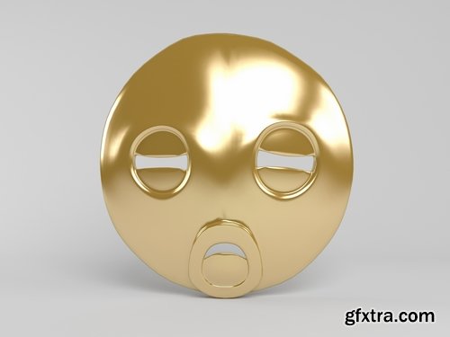 3D mask grimace smiley face 25 HQ Jpeg