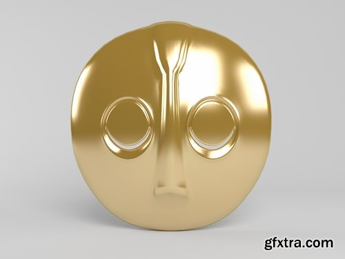 3D mask grimace smiley face 25 HQ Jpeg