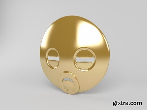 3D mask grimace smiley face 25 HQ Jpeg