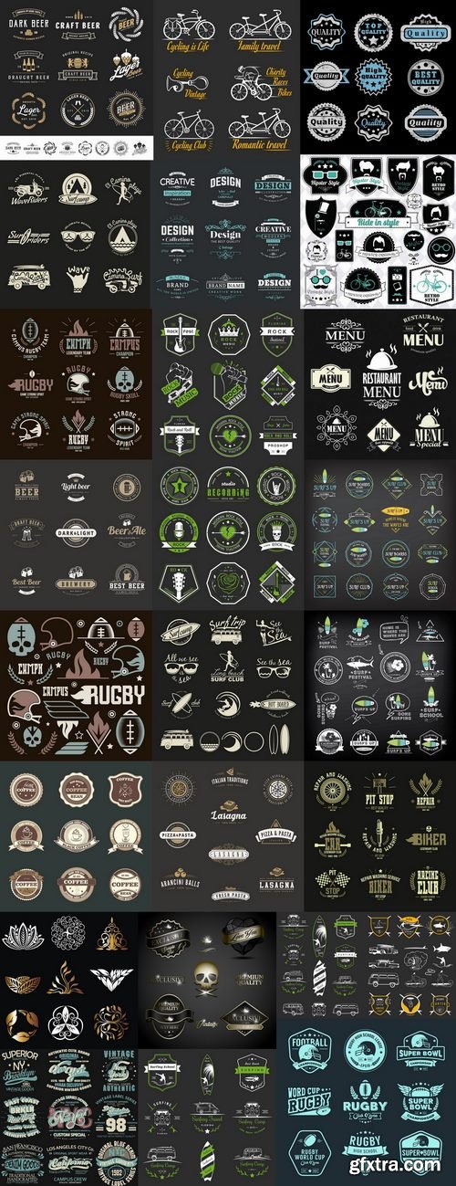 Logo sticker template banner icon 25 EPS