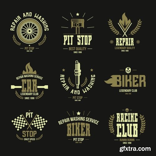 Logo sticker template banner icon 25 EPS