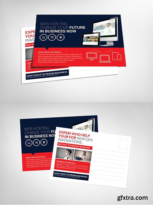 CreativeMarket - Web Hosting Business Postcard 2443485