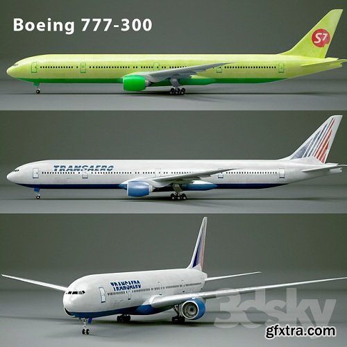 Boeing 777-300 3d Model