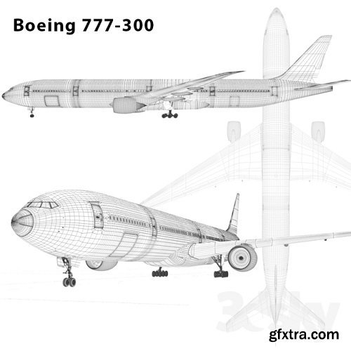 Boeing 777-300 3d Model